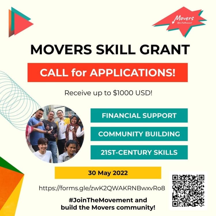 Open for applications – Movers Skill Grant Programme!